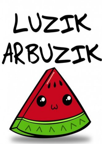 Nadruk luzik arbuzik - Przód