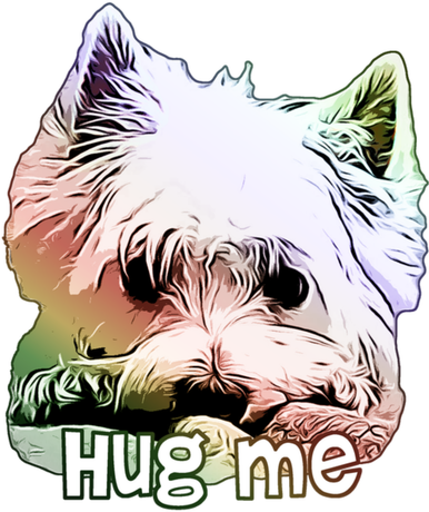 Nadruk Hug Me Westie West Highland White Terrier - Przód