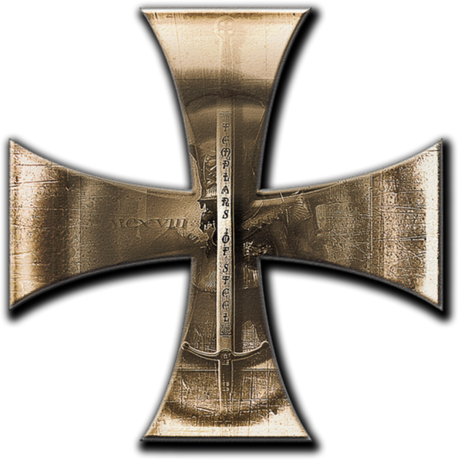 Nadruk Templars of steel (gray - full) - Tył