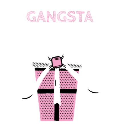 Nadruk Gangsta wrappa - Przód
