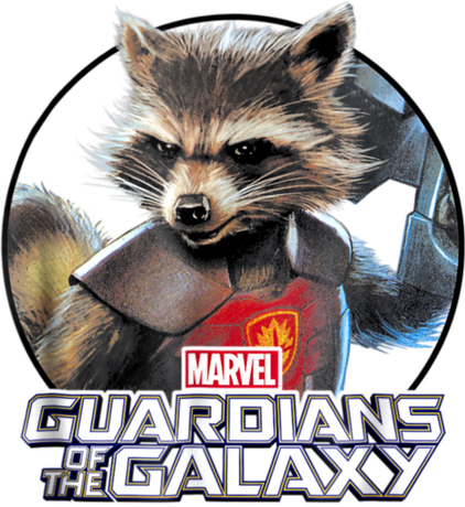 Nadruk Marvel Rocket Guardians of the Galaxy - Przód